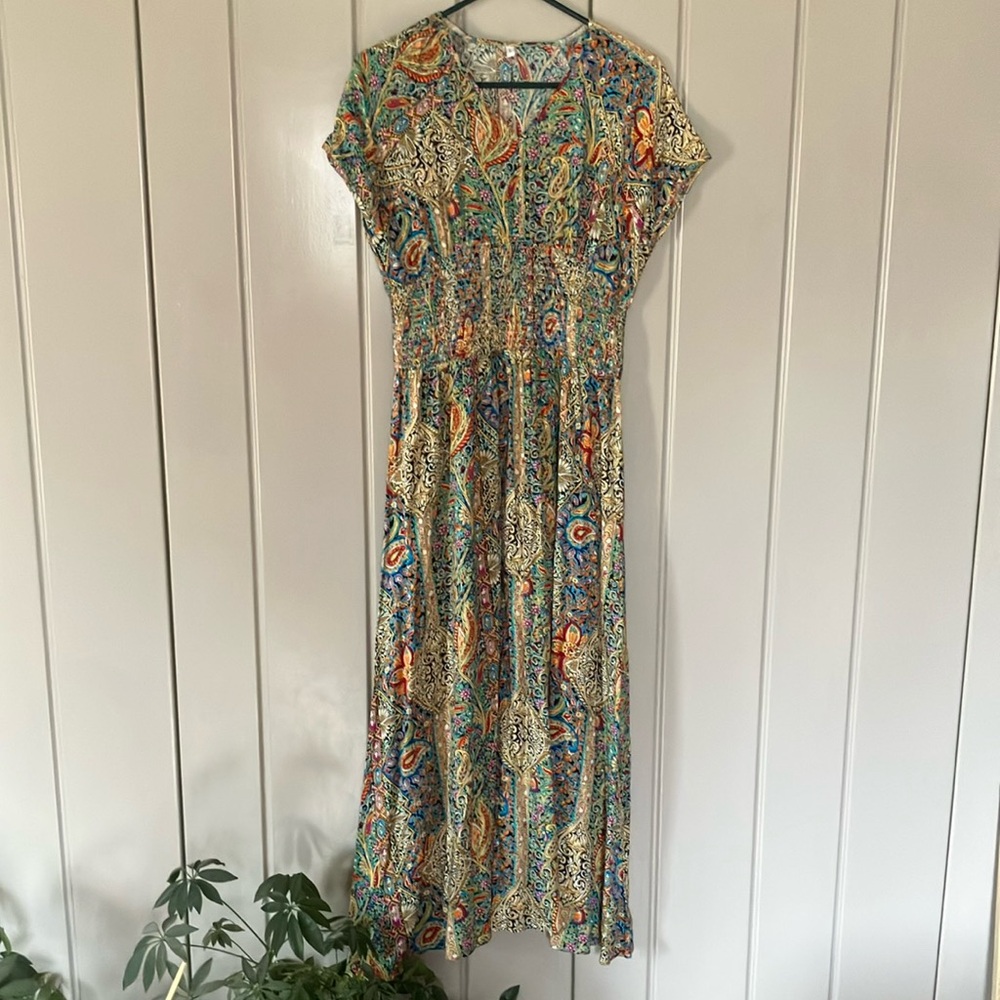 Floral Multicolor Maxi Dress